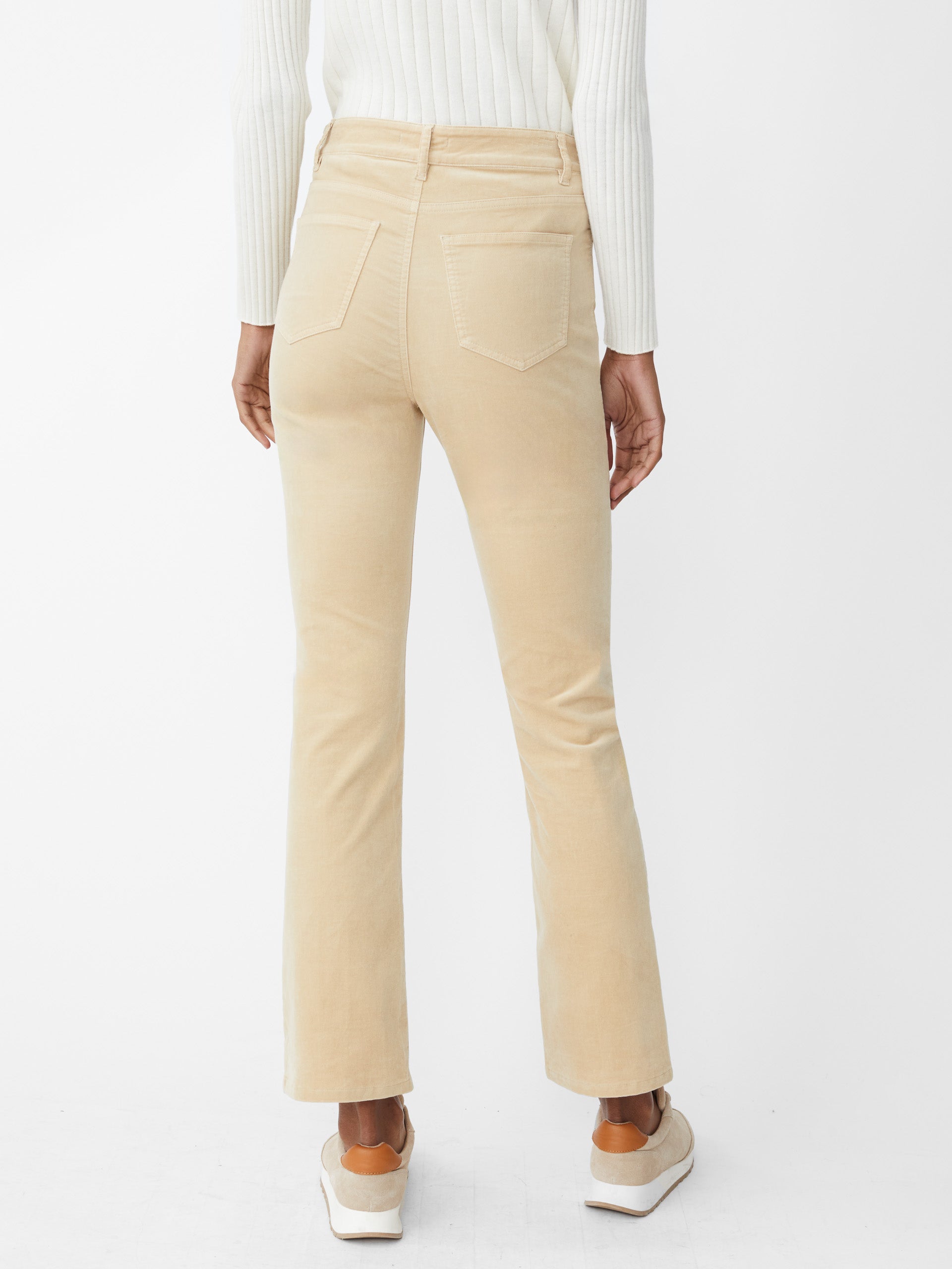 J.McLaughlin Milburn jeans in tan made with stretch velveteen.