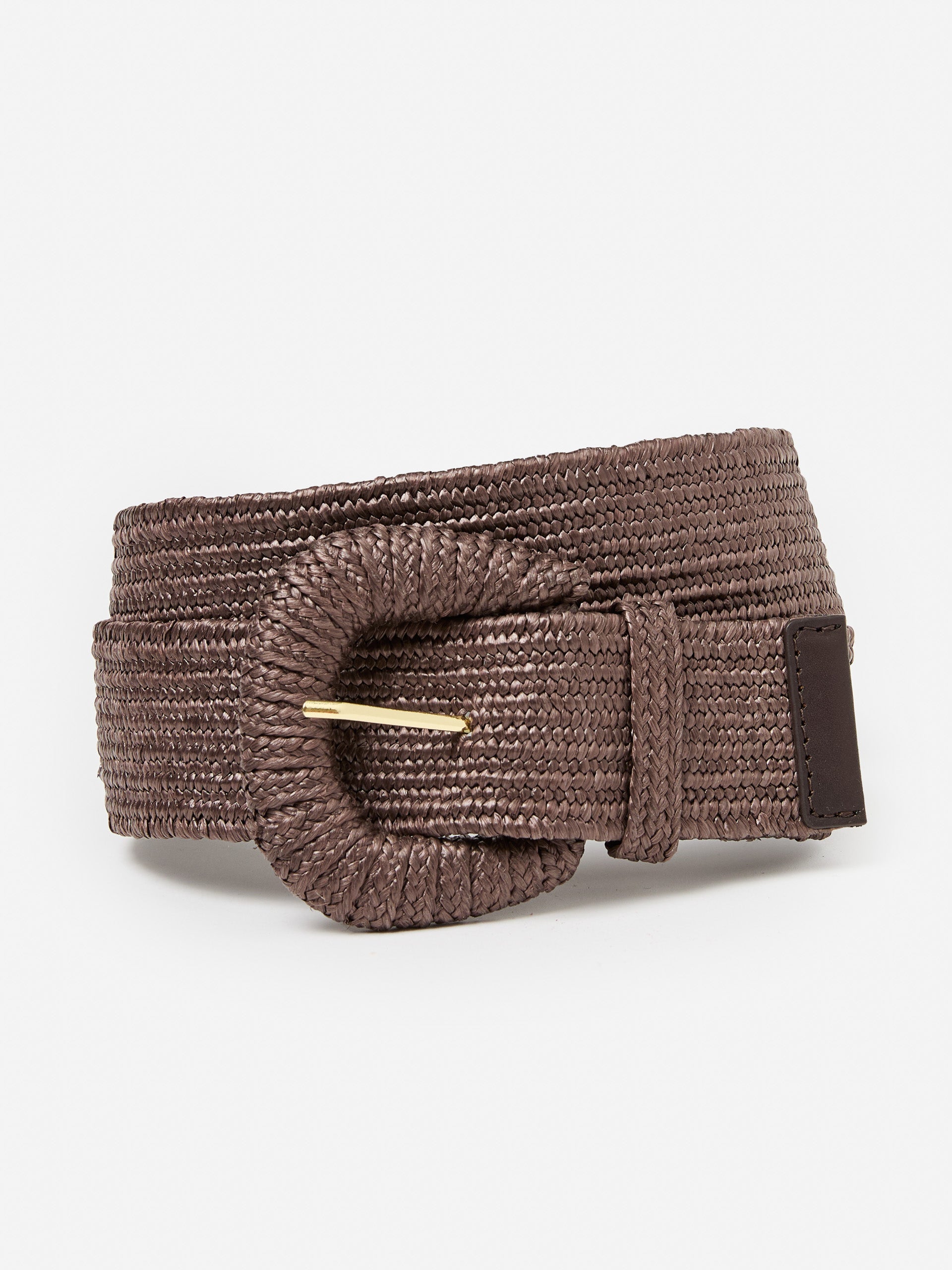 J.McLaughlin Mildred belt in brown made with raffia. 