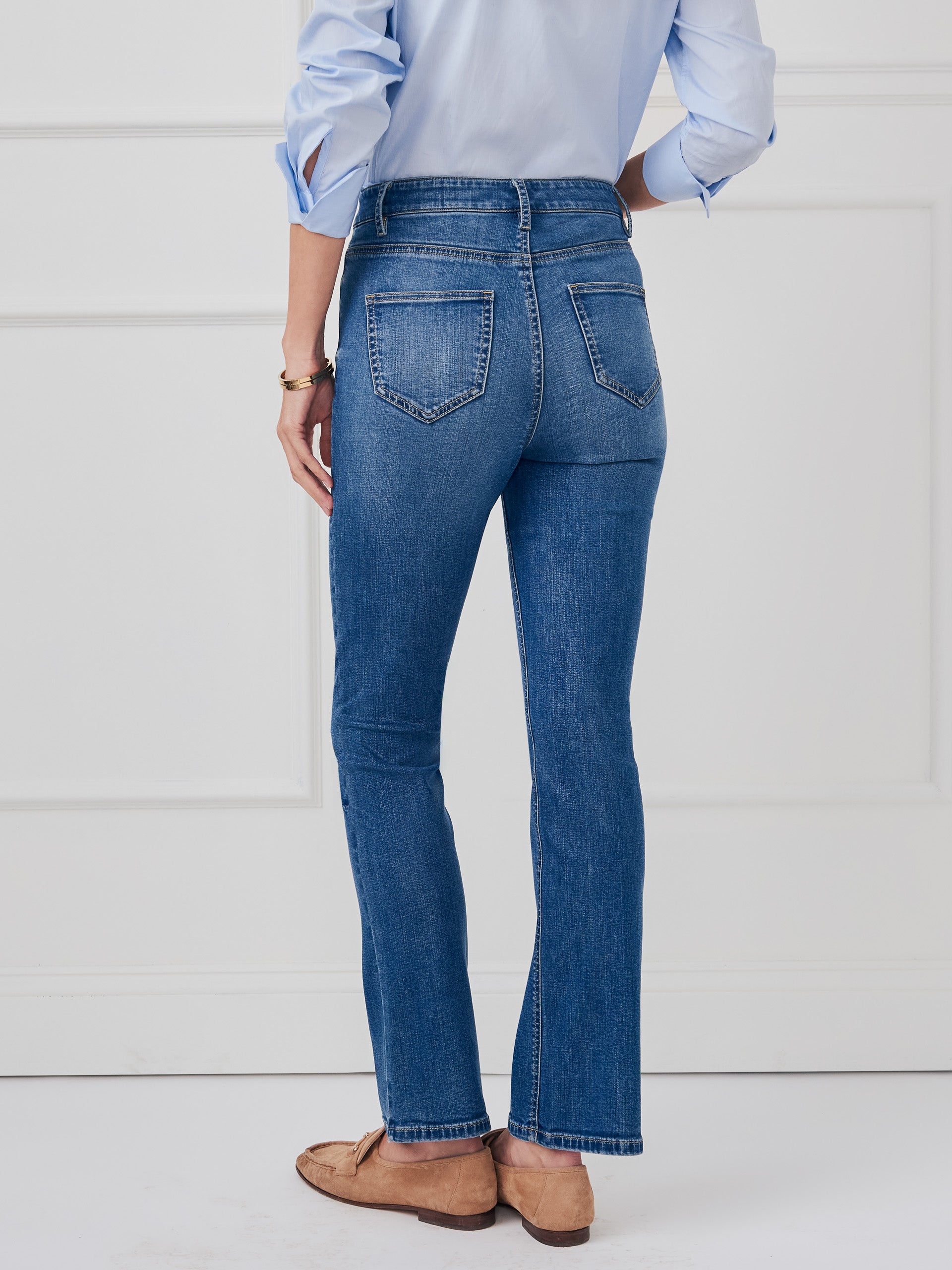 J.McLaughlin Milburn jeans in dark denim made with cotton. 