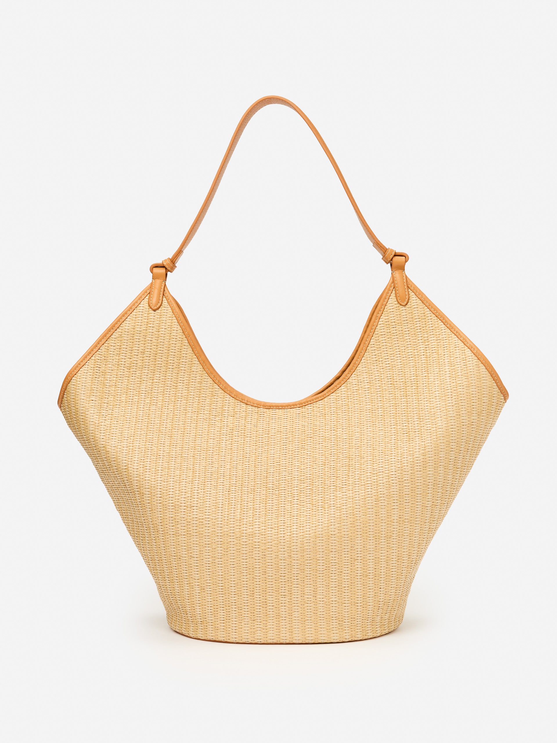 J.McLaughlin Minetta tote bag in natural made with straw.