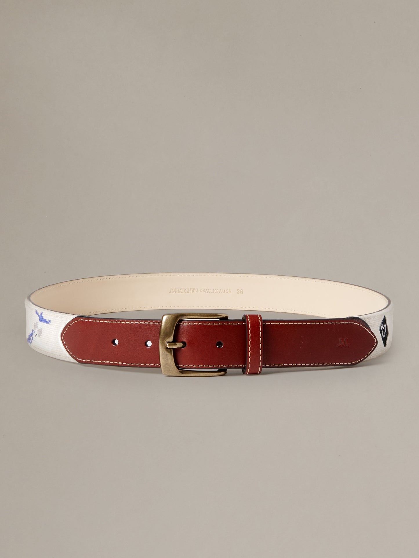 J.McLaughlin x Walksauce Needlepoint Belt in Jet Set
