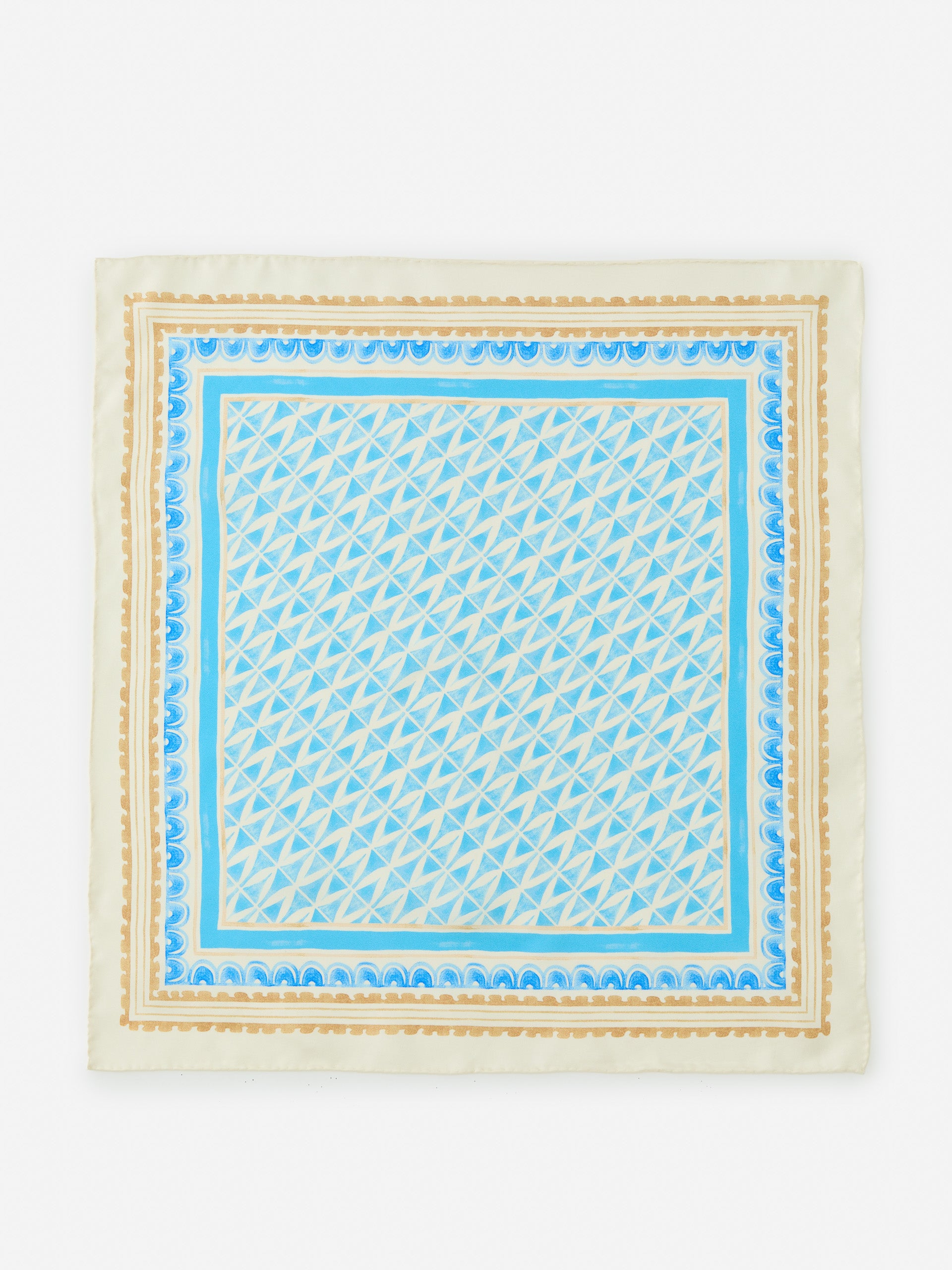 J.McLaughlin Nikka scarf in aqua/multi made with silk.