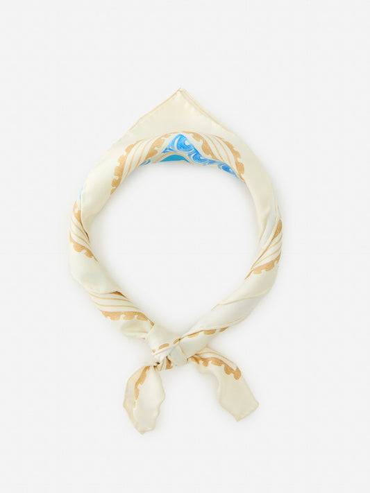 J.McLaughlin Nikka scarf in aqua/multi made with silk.