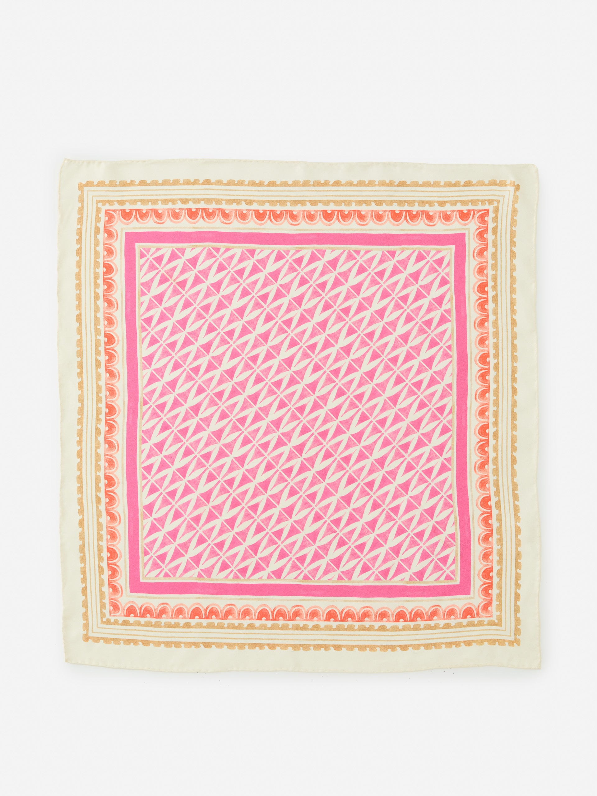 J.McLaughlin Nikka scarf in pink/tan made with silk.