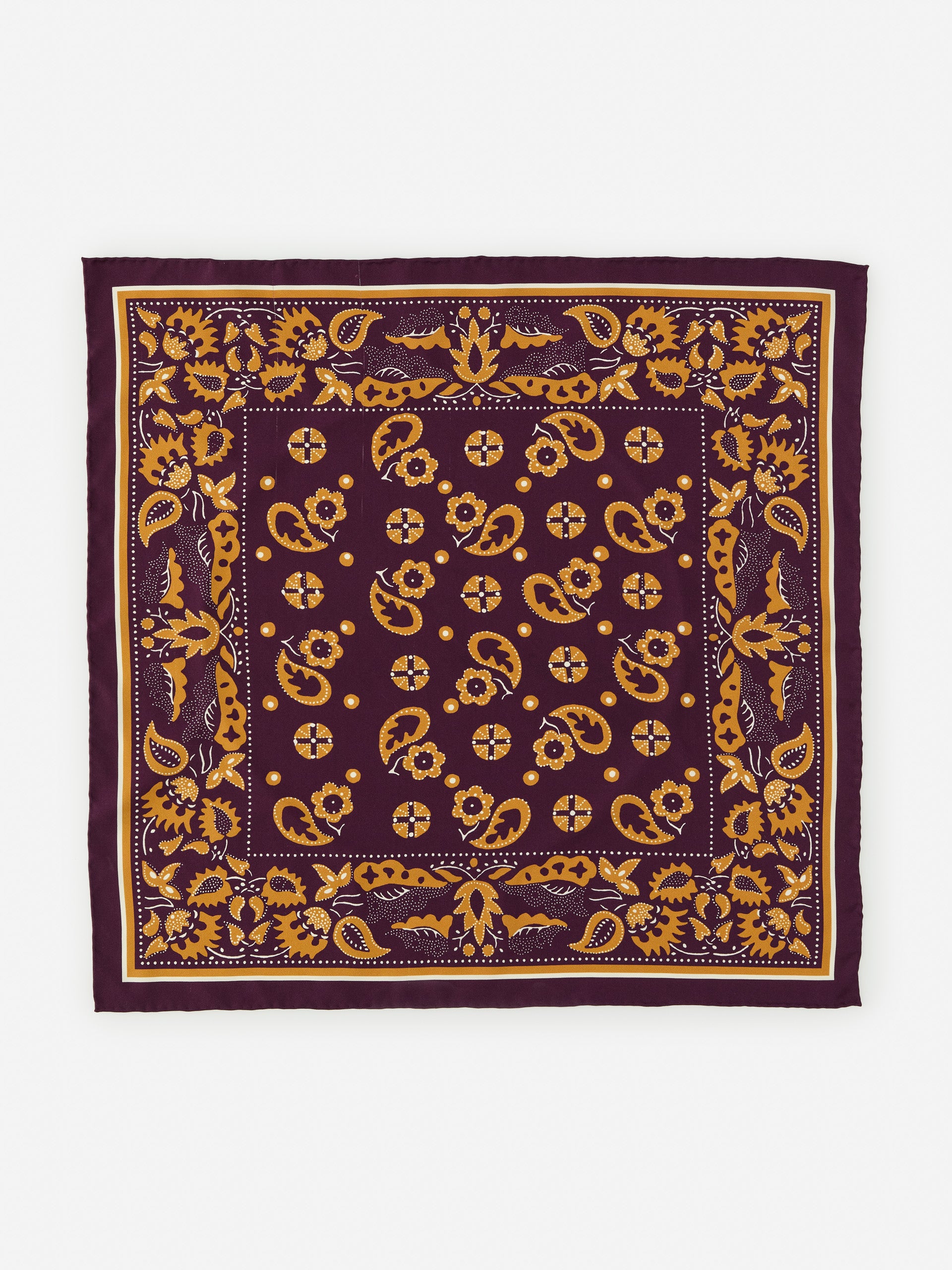 J.McLaughlin Nikka scarf in purple/mustard made with silk. 