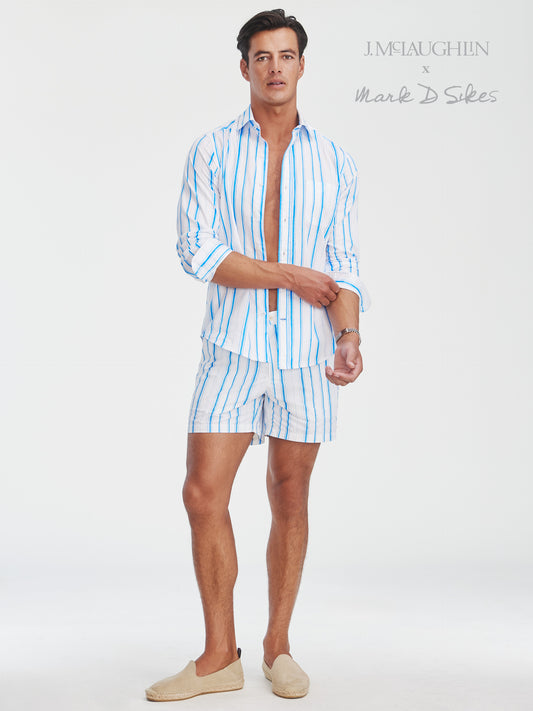 Deck Swim Trunks in Coastal Waterline