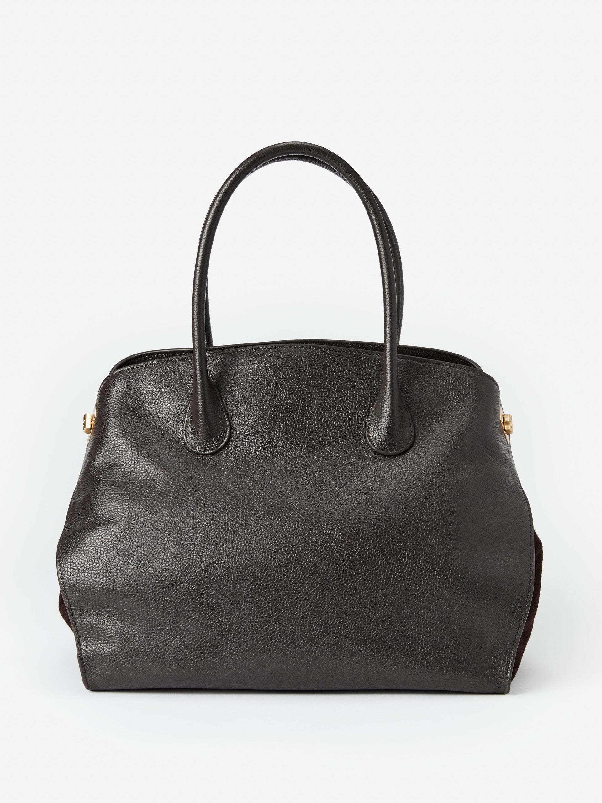 J.McLaughlin Nonie handbag in dark brown made with leather. 