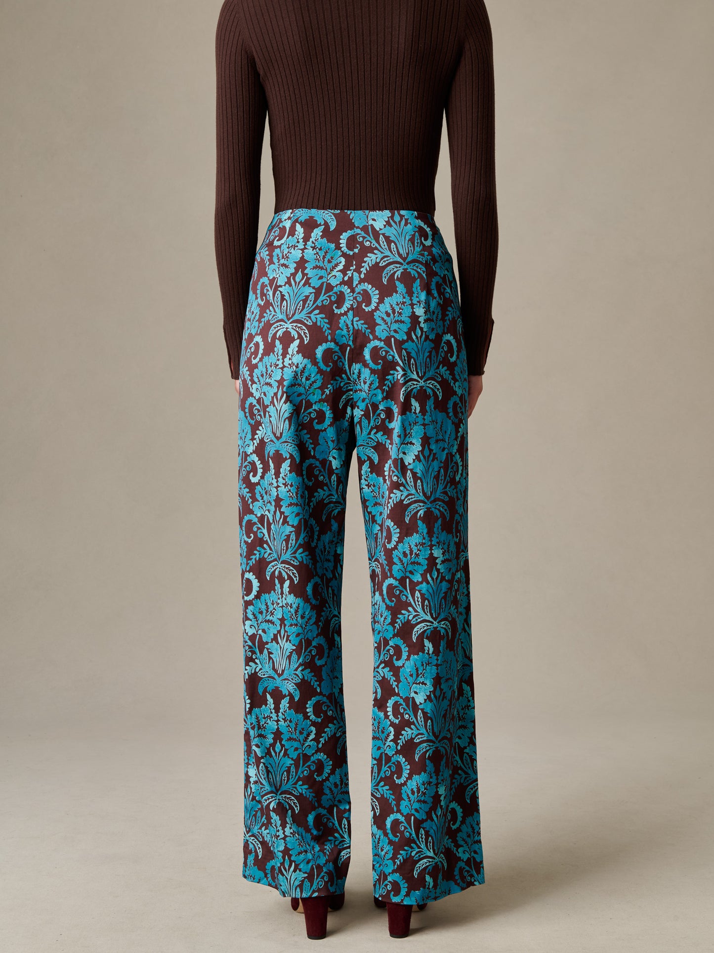 Carter Dupioni Cotton Pants in Windsor Vine