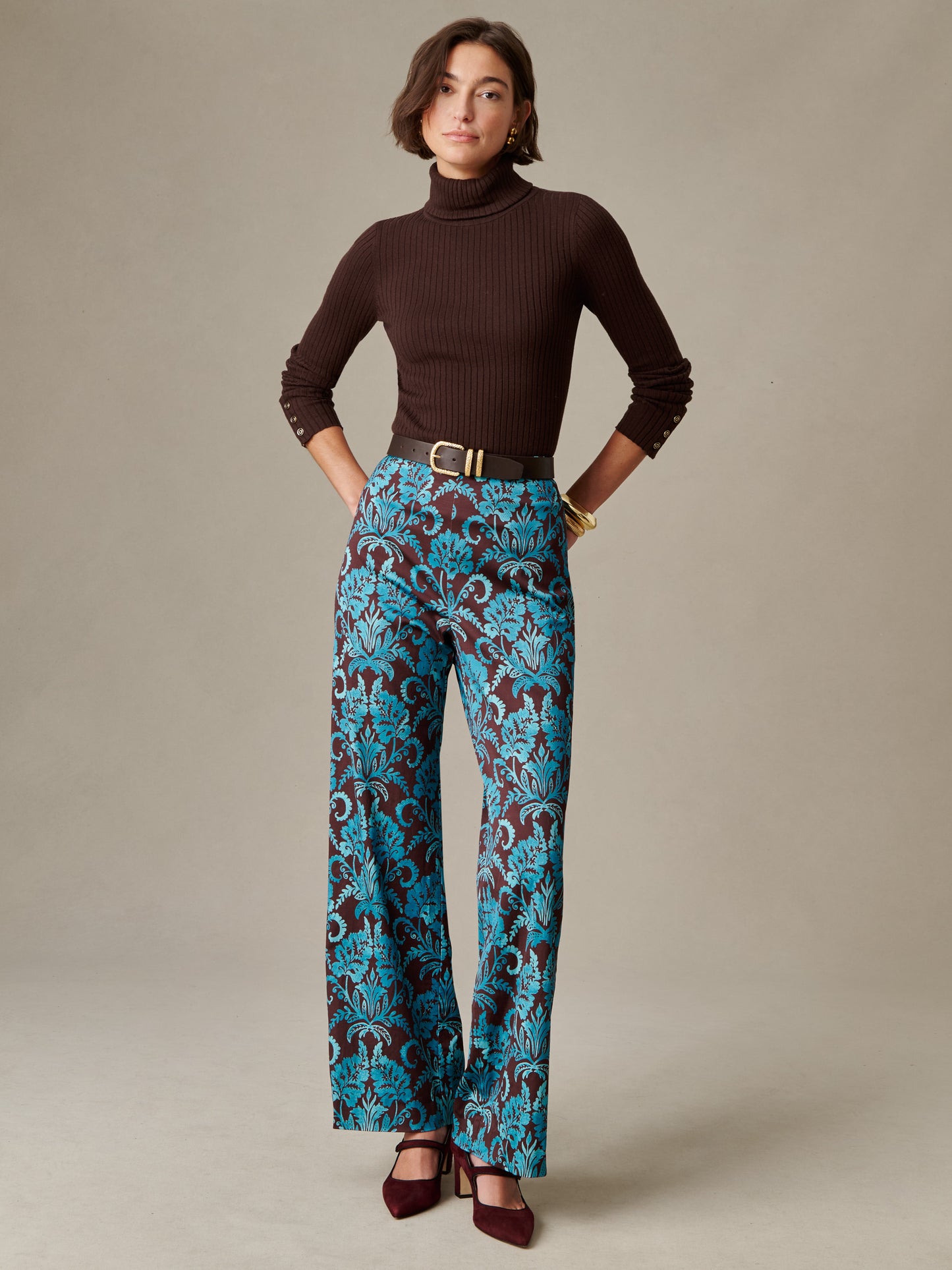 Carter Dupioni Cotton Pants in Windsor Vine