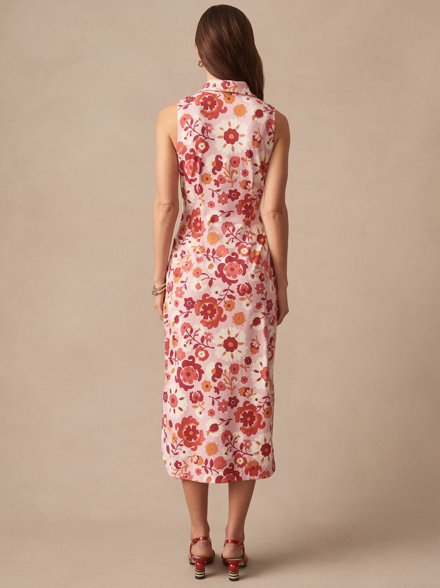 J.McLaughlin Orla dress in pink/rose made with catalina cloth.
