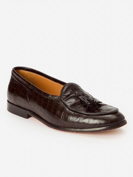J.McLaughlin Oskar loafers in dark brown made with leather.