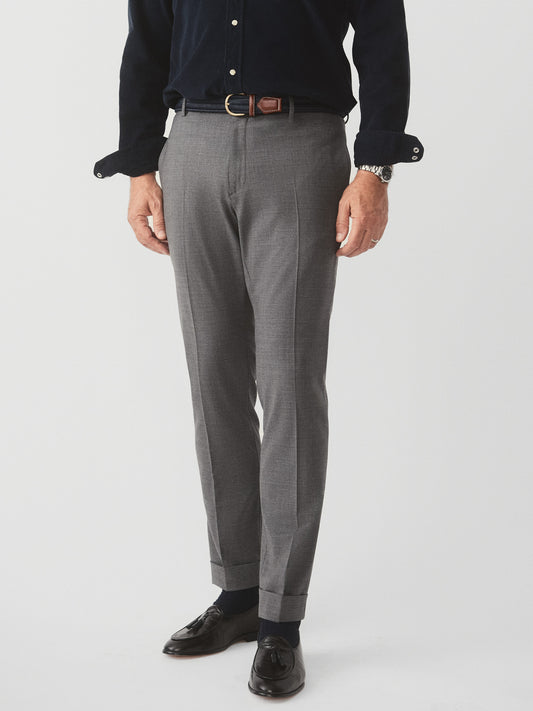 J.McLaughlin Oxford pants in heather gray made with wool/cashmere/elastane.