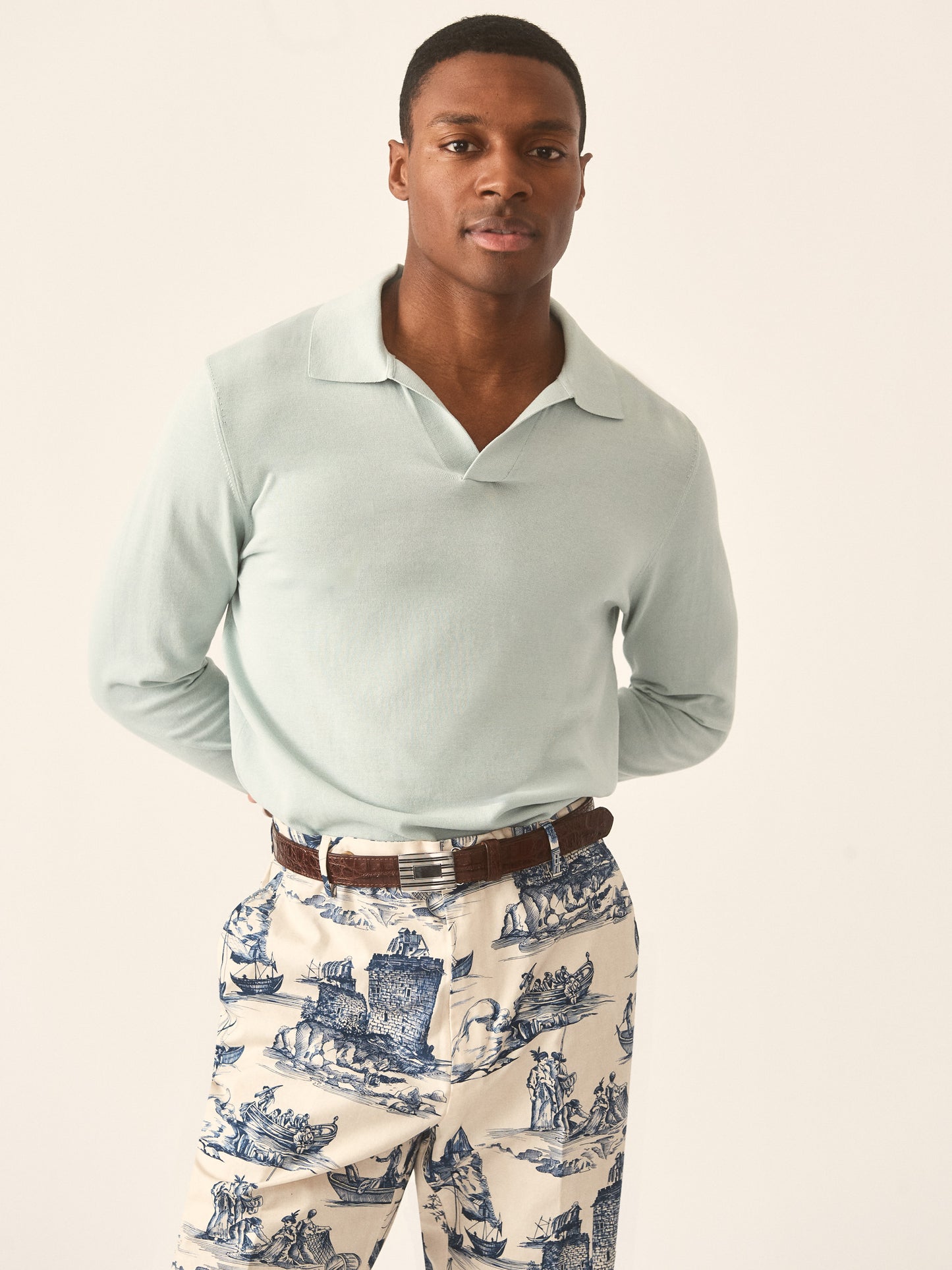 J.McLaughlin Amalfi sweater in Aqua made with Cotton. 