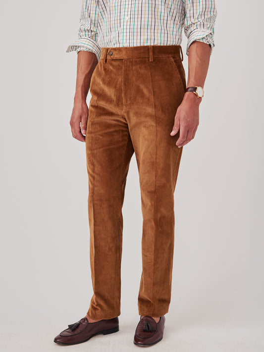 J.McLaughlin Oxford pants in caramel made with cotton corduroy.
