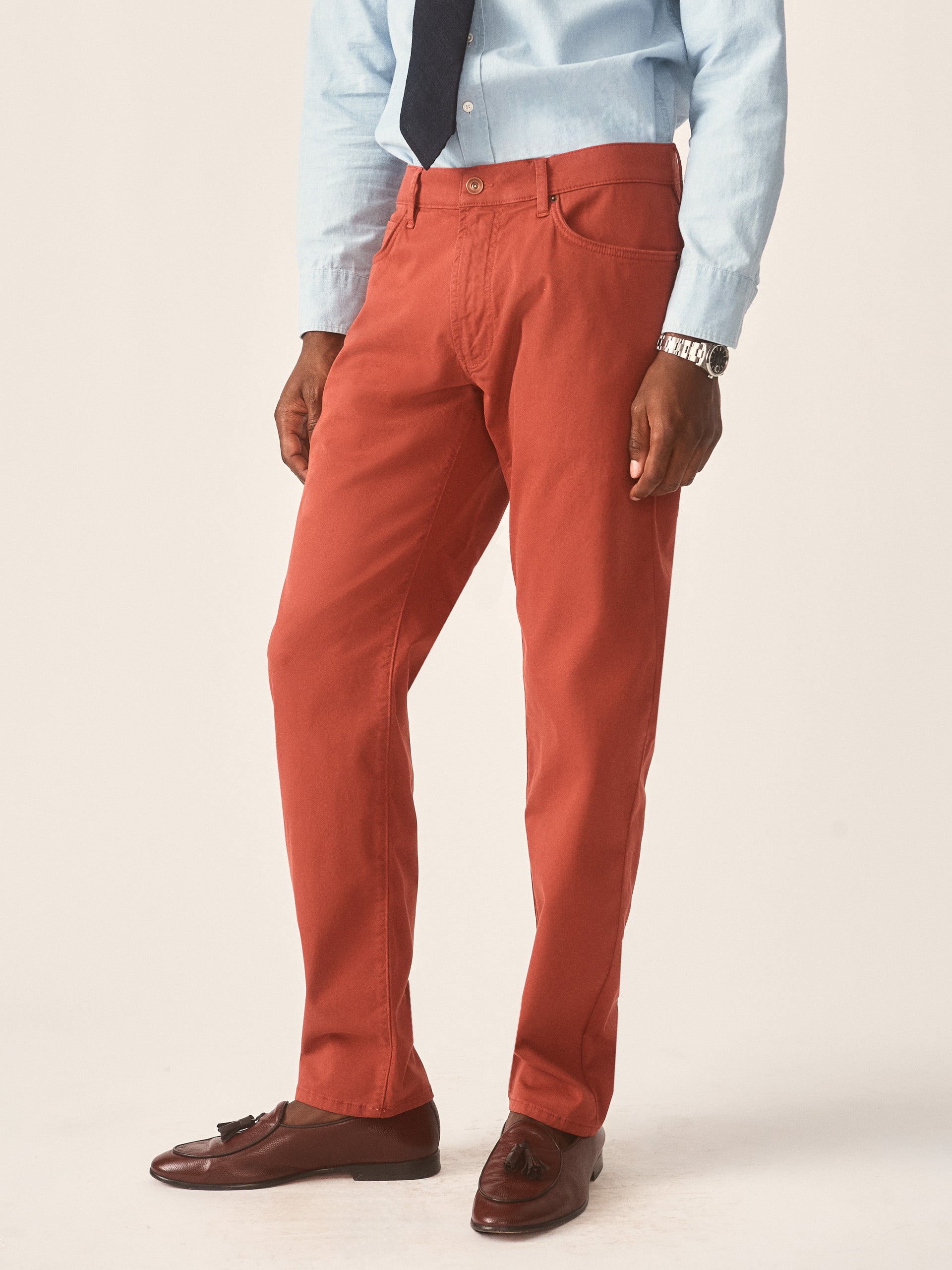 J.McLaughlin Parker pants in Brick made with Cotton. 