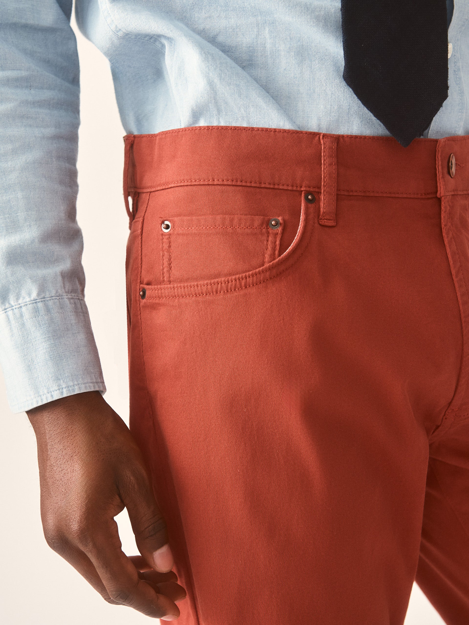 J.McLaughlin Parker pants in Brick made with Cotton. 