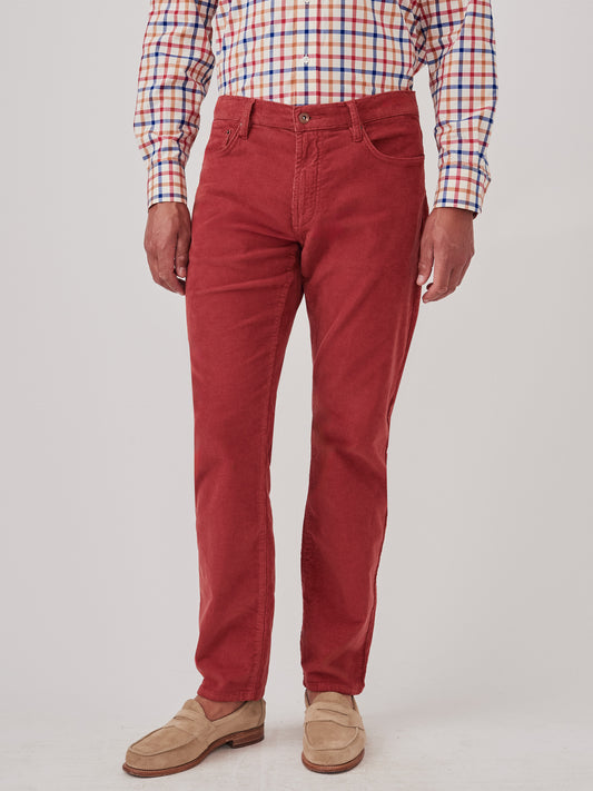 J.McLaughlin Parker pants in brick made with cotton corduroy.