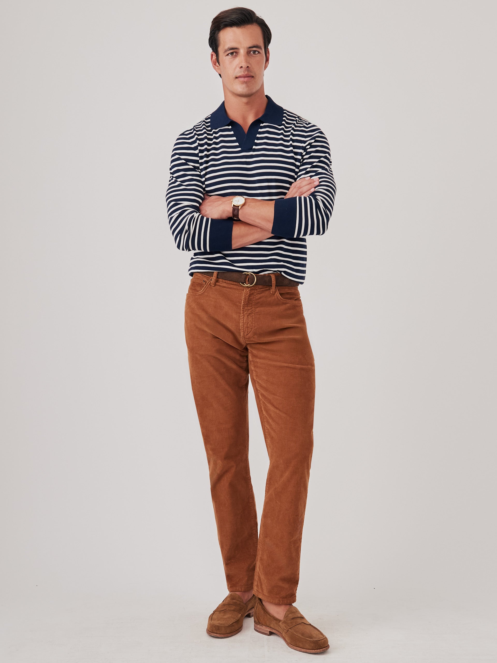 J.McLaughlin Parker pants in tobacco made with cotton corduroy.