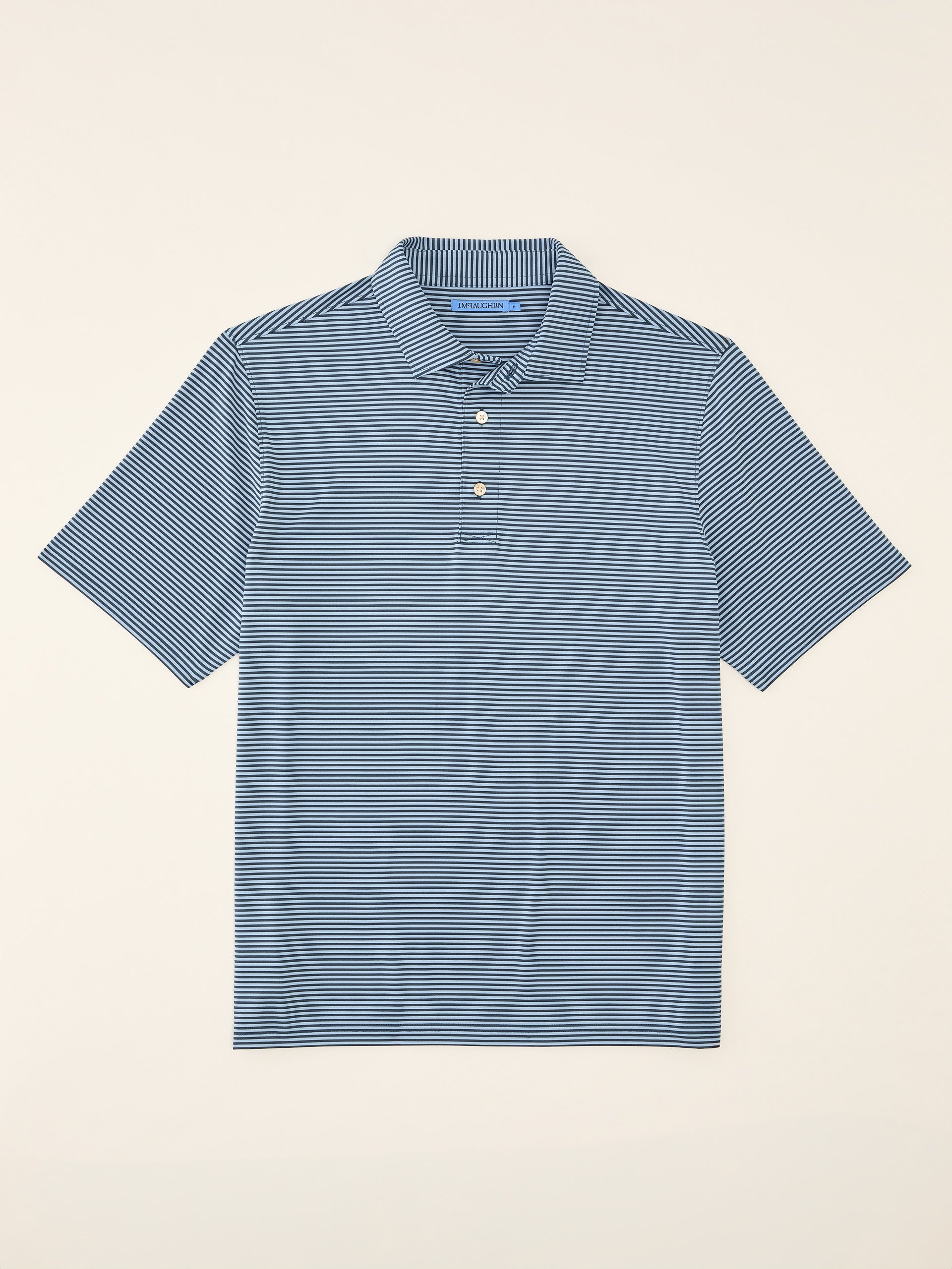 J.McLaughlin Peak polo in Navy/Blue made with Polyester. 