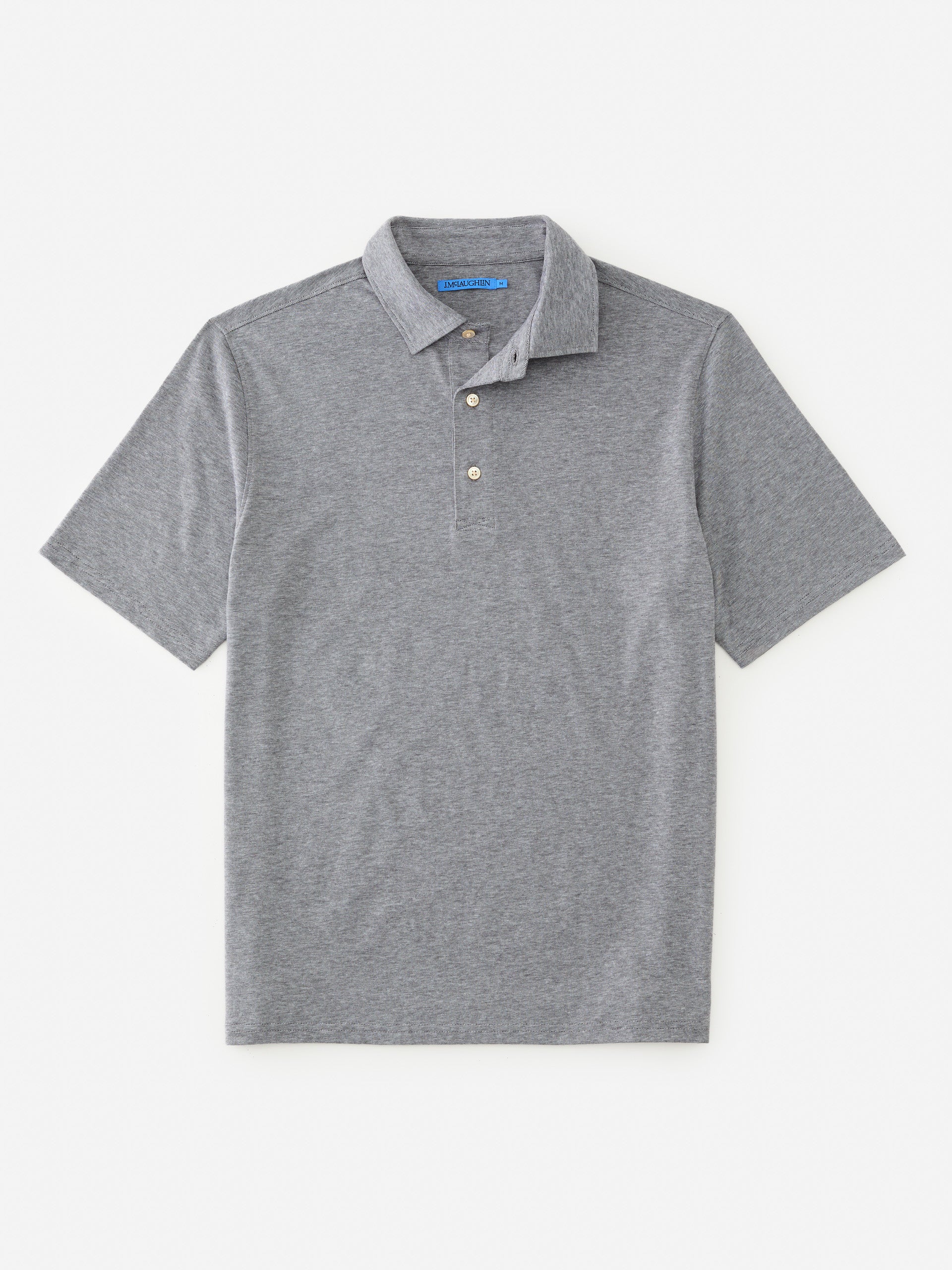 J.McLaughlin Peak polo in gray made with polyester. 