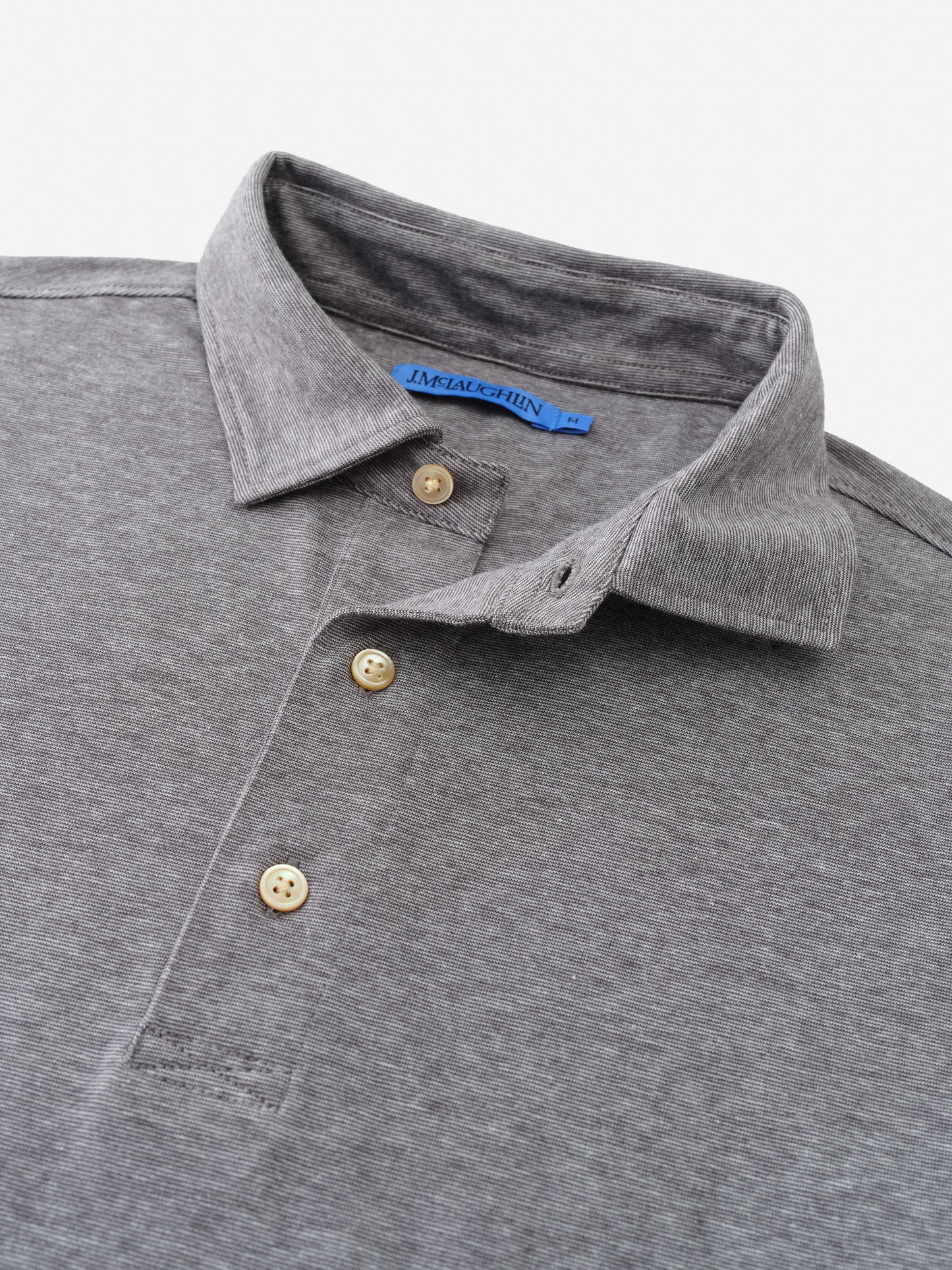 J.McLaughlin Peak polo in gray made with polyester. 
