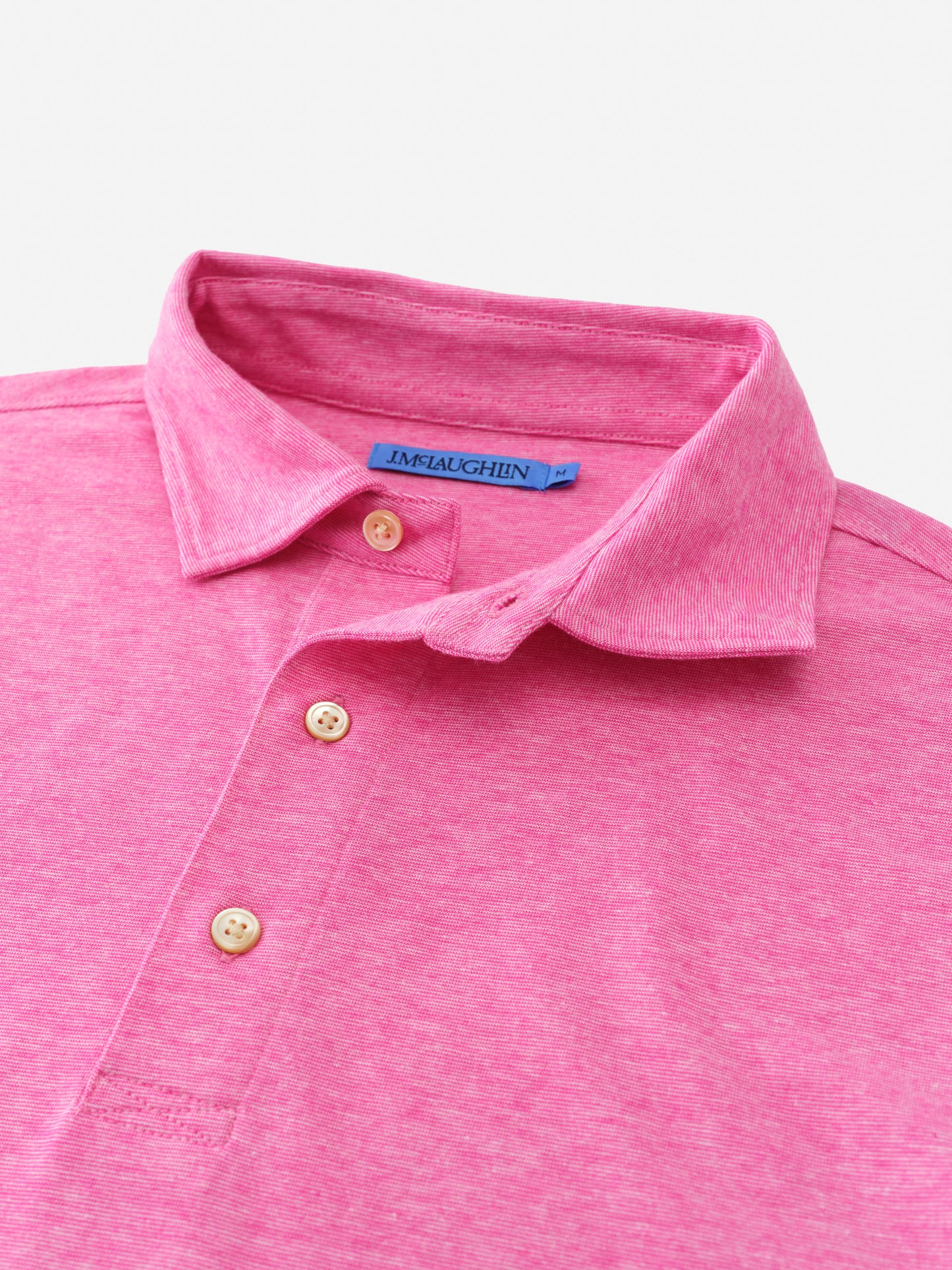 J.McLaughlin Peak polo in pink made with polyester. 