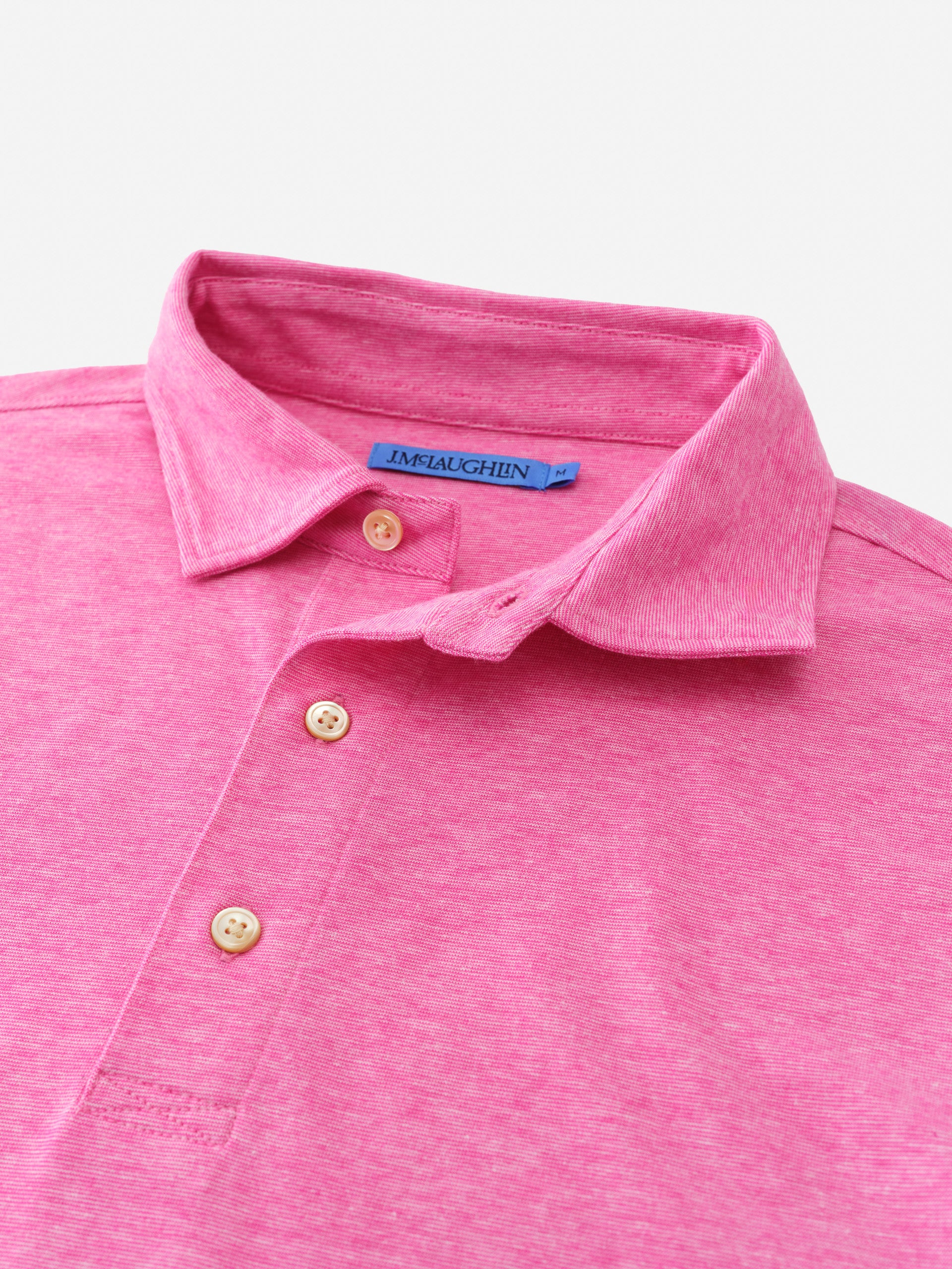 J.McLaughlin Peak polo in pink made with polyester. 