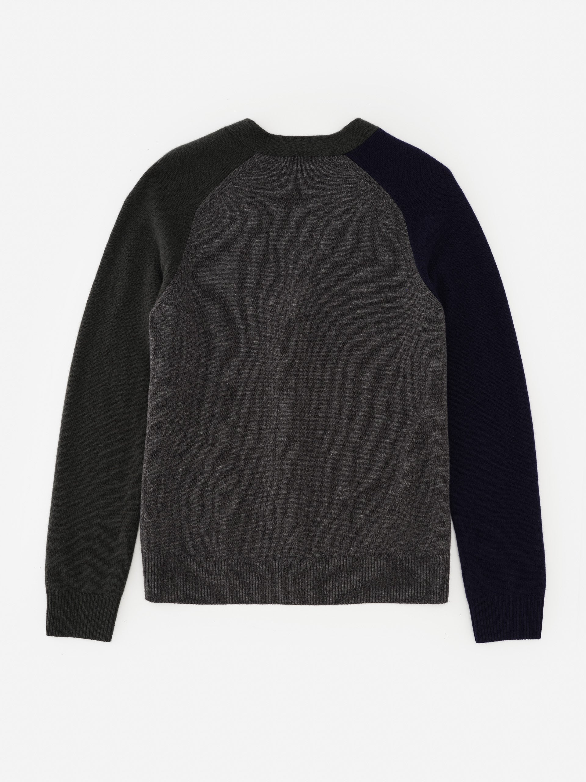 J.McLaughlin Pennant Cardigan in navy/multi made with wool and cashmere.