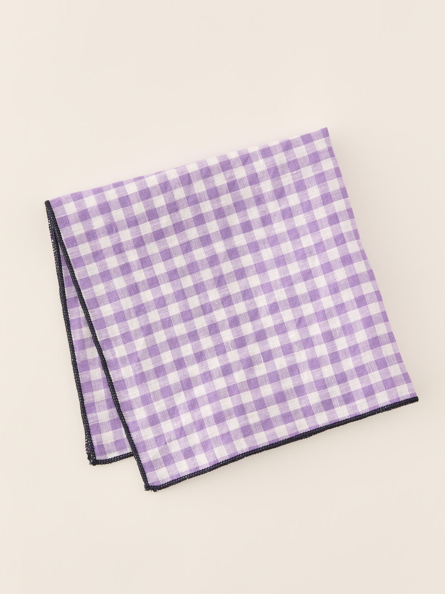 J.McLaughlin Pocket Square in Purple/White made with Linen.