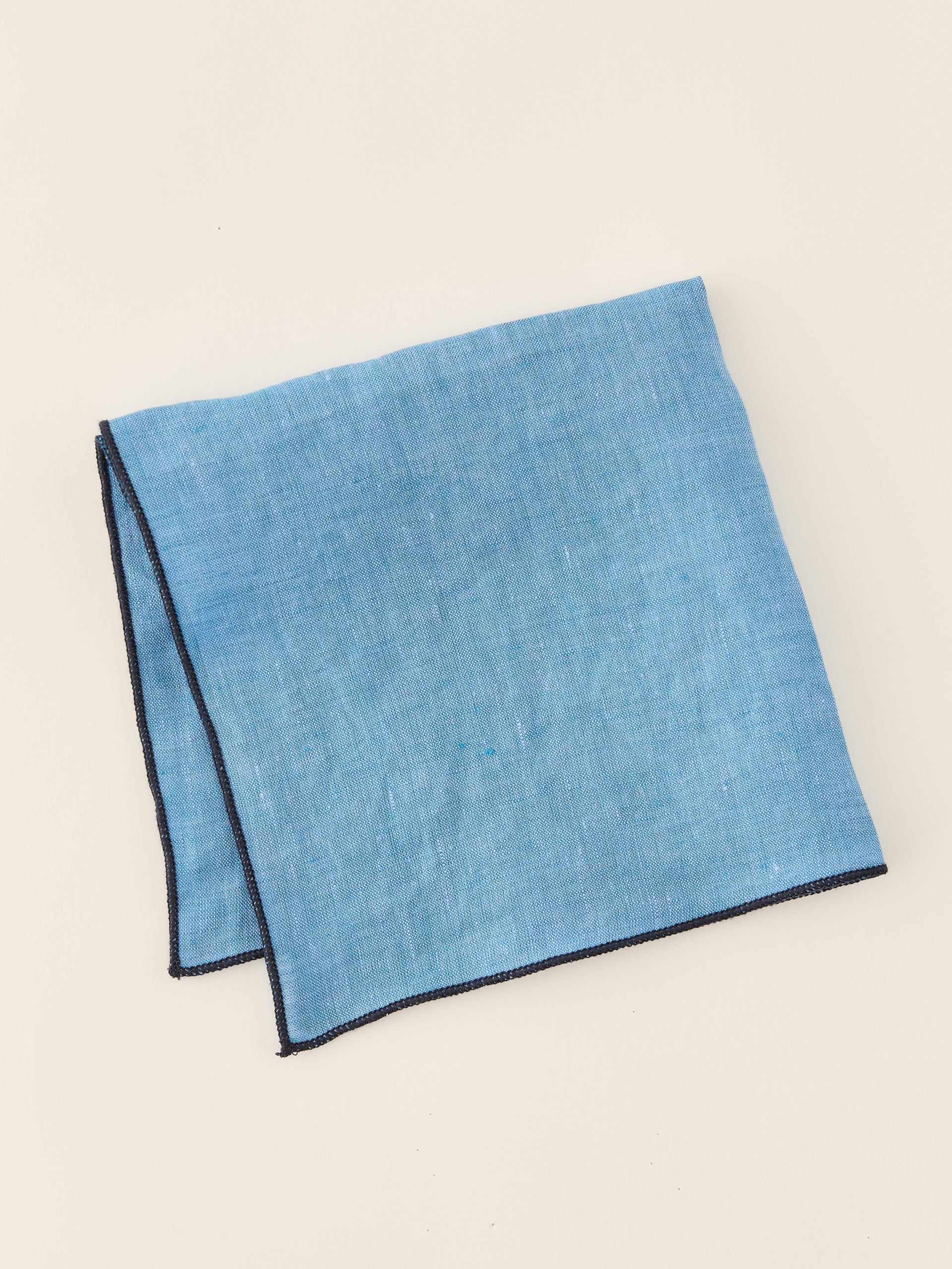 J.McLaughlin Pocket Square in Ocean made with Linen. 