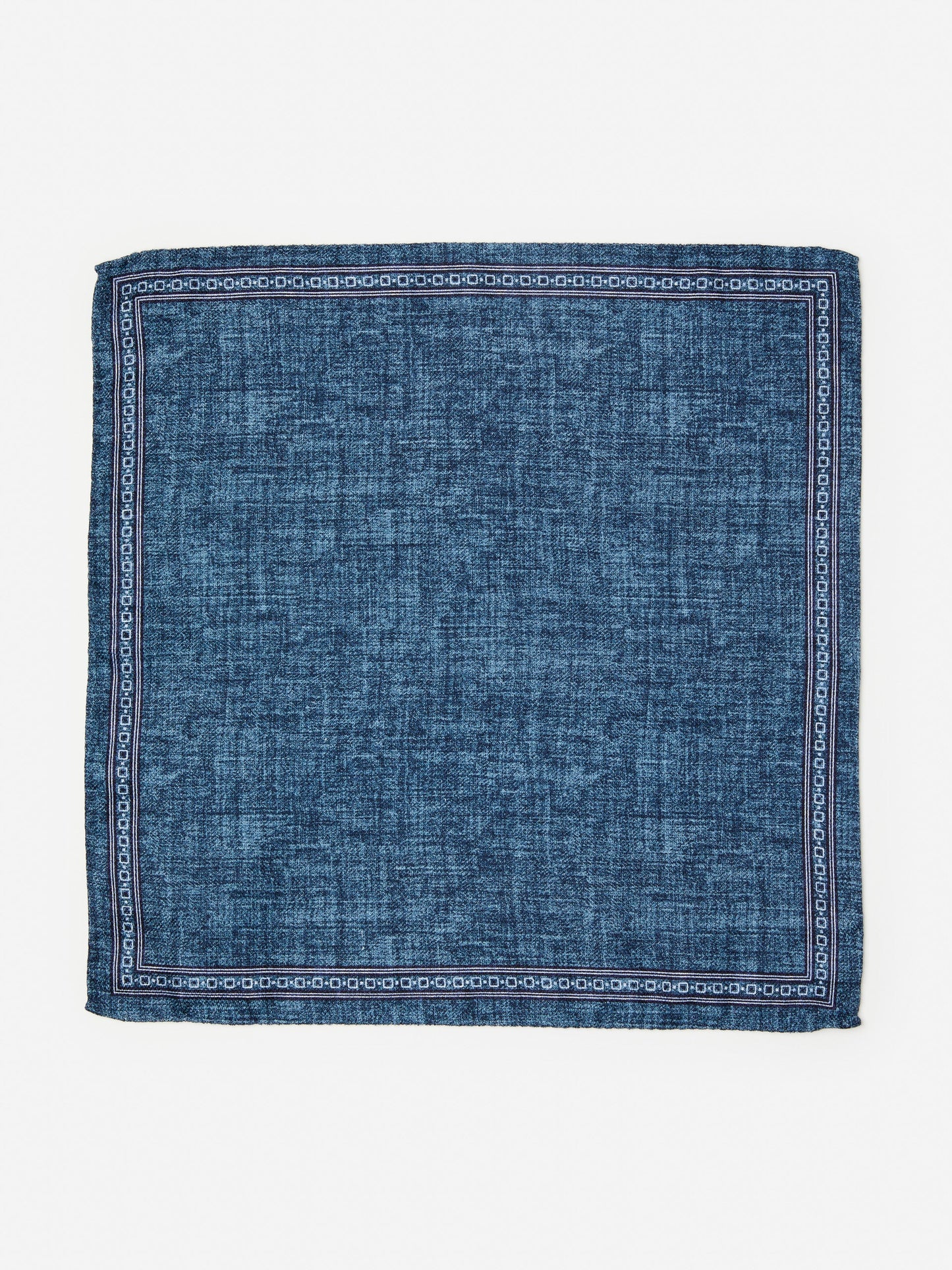 J.McLaughlin Silk Pocket Square in Denim made with Silk