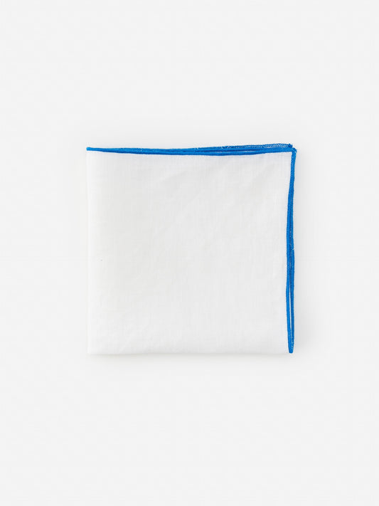 J.McLaughlin pocket square in white made with linen.