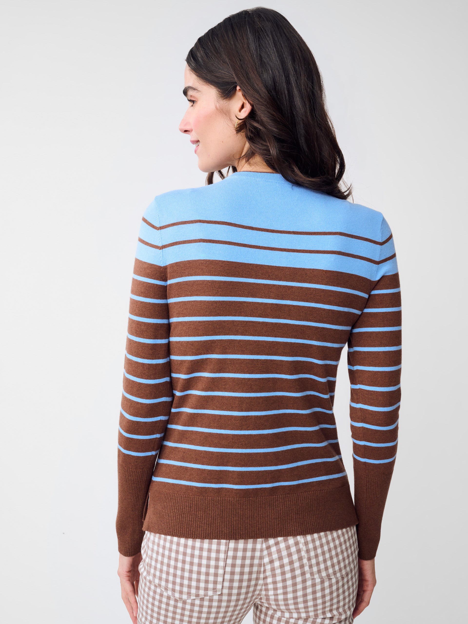 J.McLaughlin Poet sweater in Blue/Brown made with Cotton. 