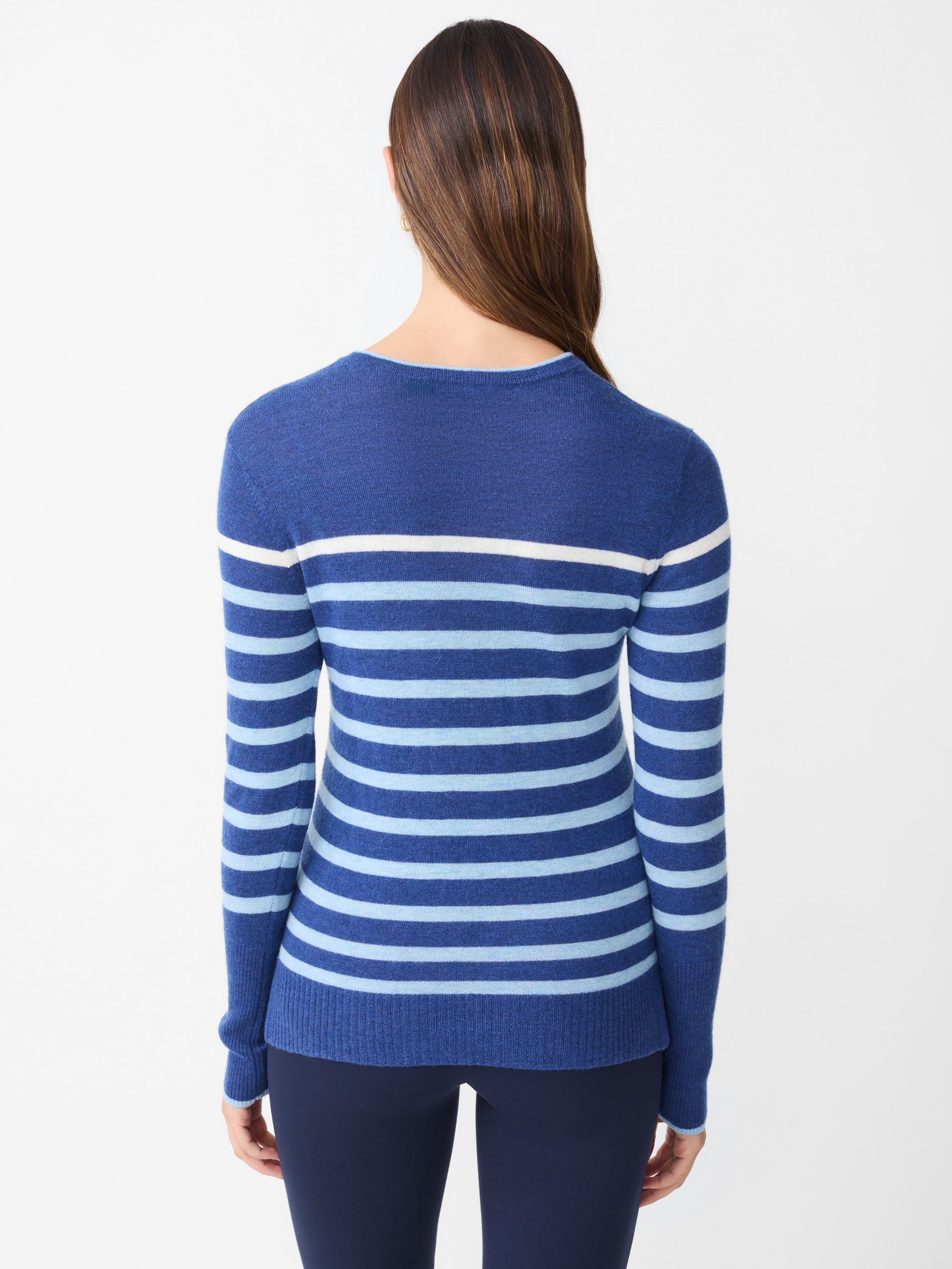 J.McLaughlin Poet sweater in navy/multi made with cashmere.