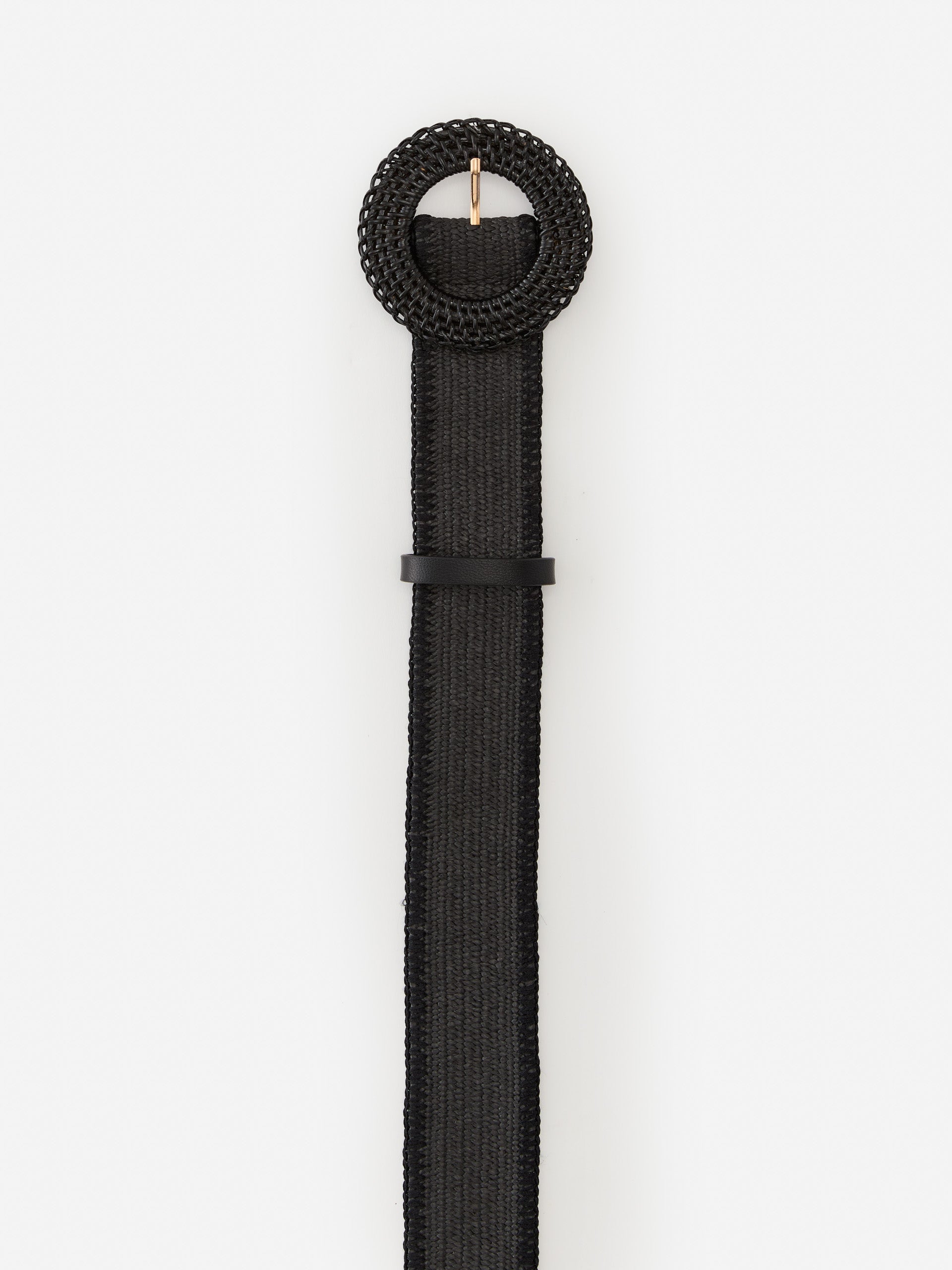 J.McLaughlin Popie Grasscloth Belt in black made with polypropylene.