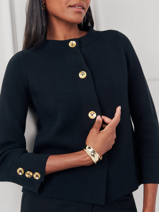 J.McLaughlin Prima cardigan in black made with cotton/modal.