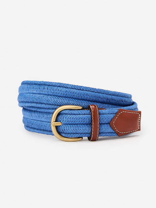 J.McLaughlin Ray belt in blue made with cotton webbing.