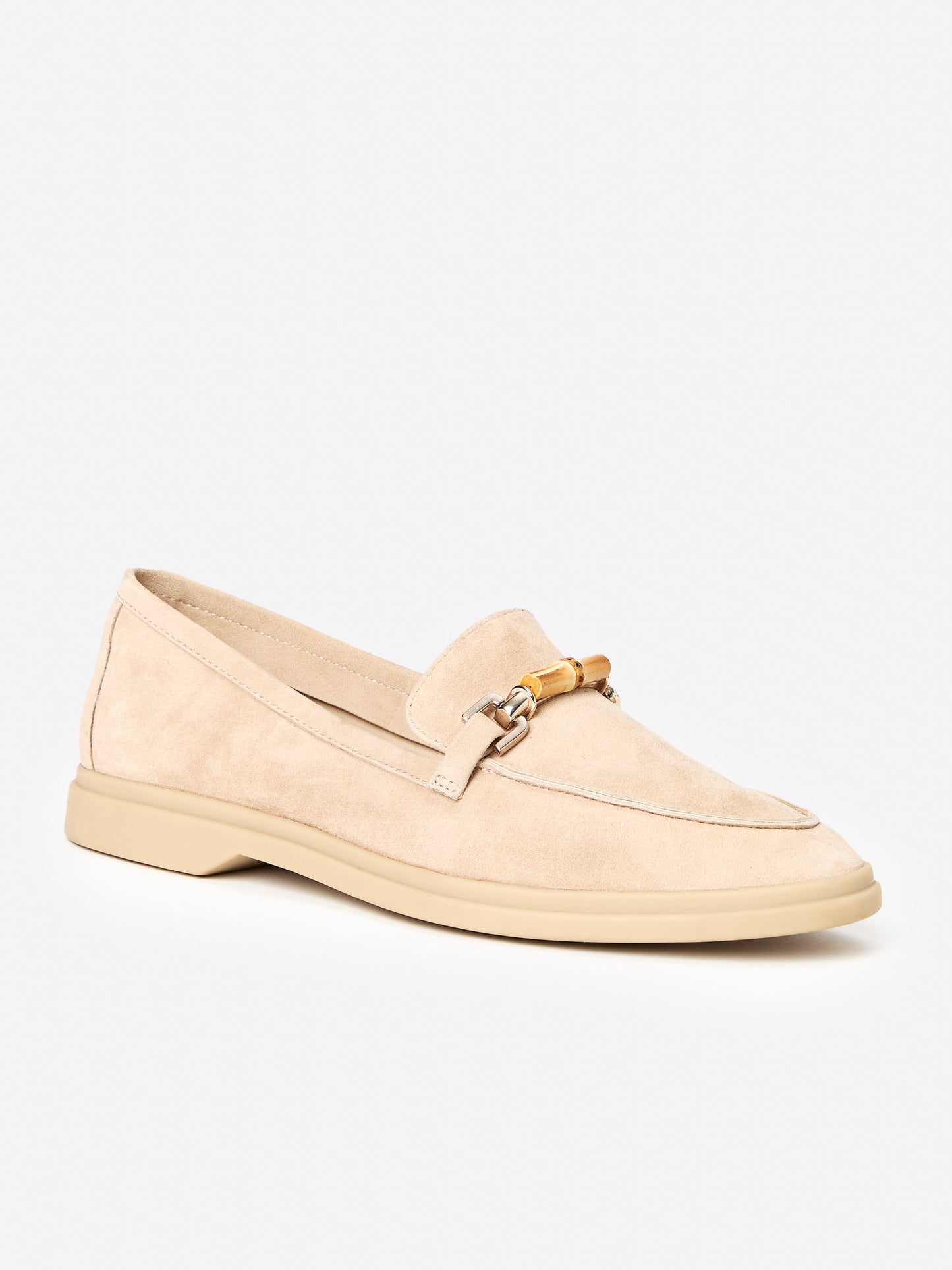 J.McLaughlin Reina shoe in Oat made with Suede.