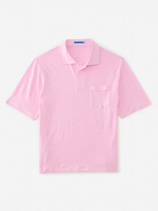 J.McLaughlin Riva polo in quartz made with linen.