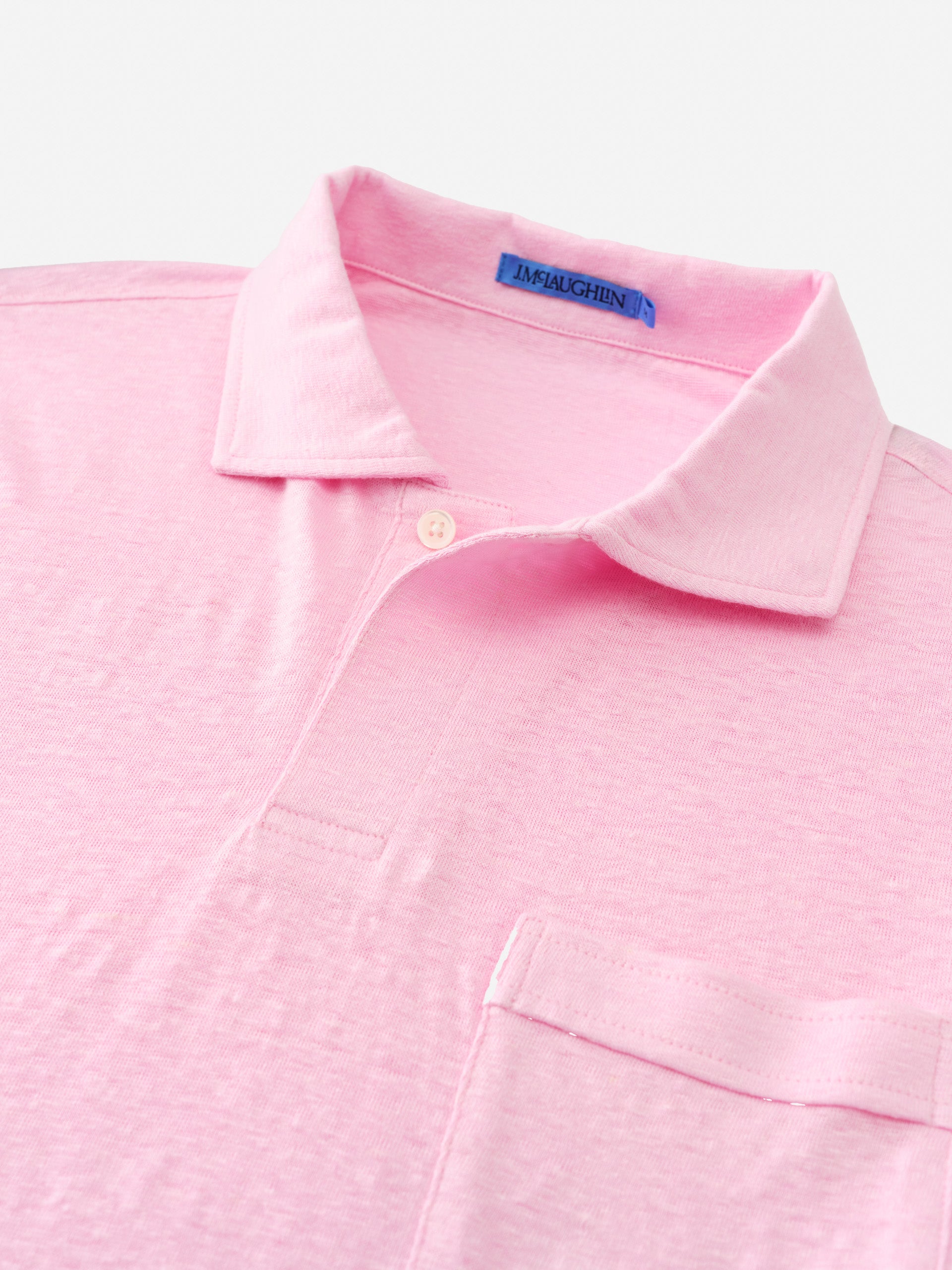 J.McLaughlin Riva polo in quartz made with linen.