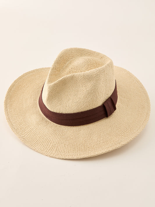 J.McLaughlin Robert hat in Natural/Brown made with Raffia. 