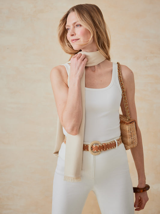 J.McLaughlin Robin tank in white made with cotton. 