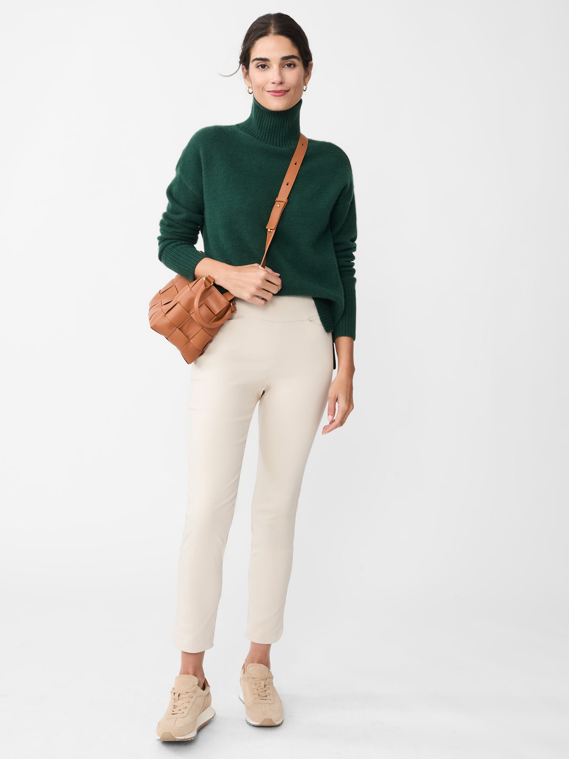 J.McLaughlin Romilly pants in stone made with Amelia cloth.