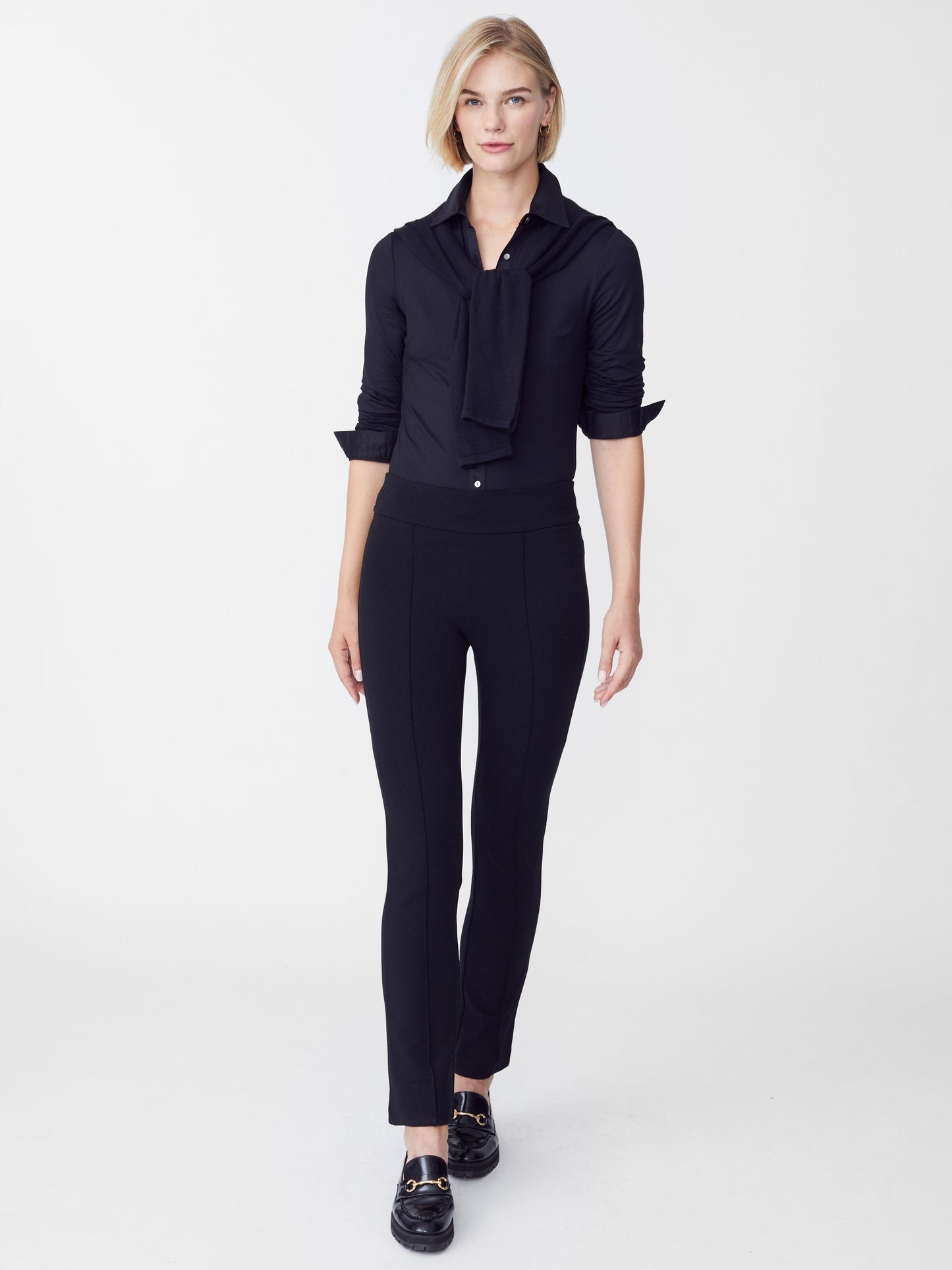 Winter_Navy Solid Rylie Pants | Women's Pants | J.McLaughlin – J ...