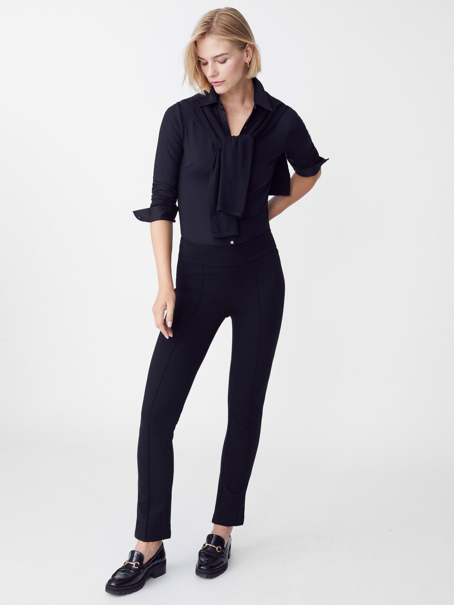 Winter_Navy Solid Rylie Pants | Women's Pants | J.McLaughlin – J ...