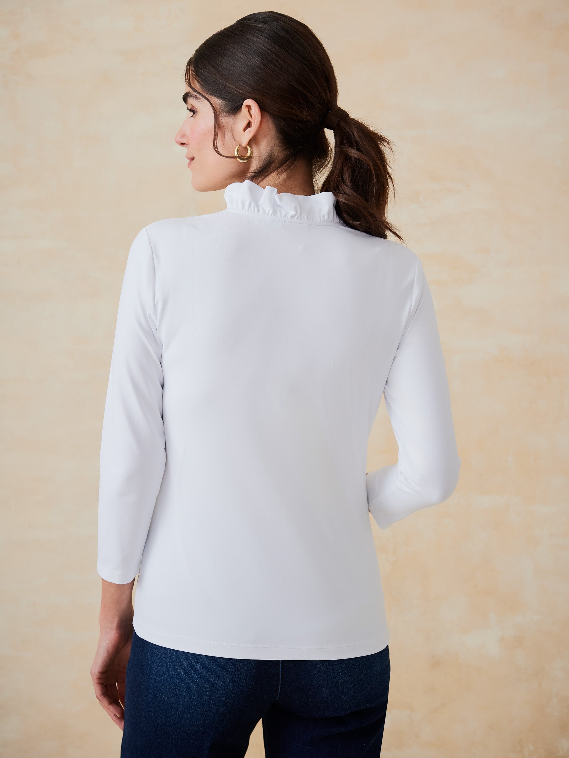 J.McLaughlin Sahara top in white made with catalina cloth. 