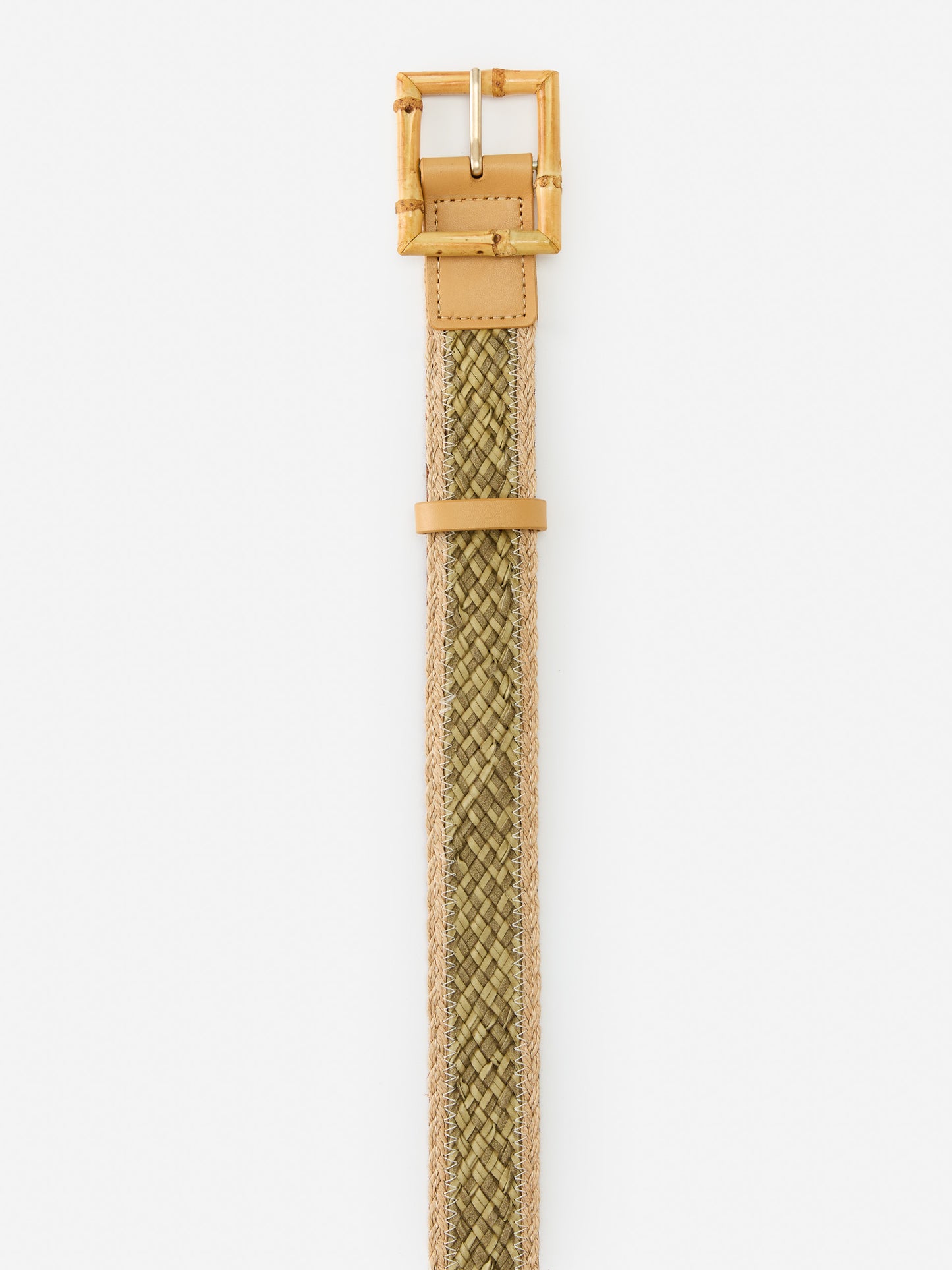 J.McLaughlin Sandie belt in natural made with straw.