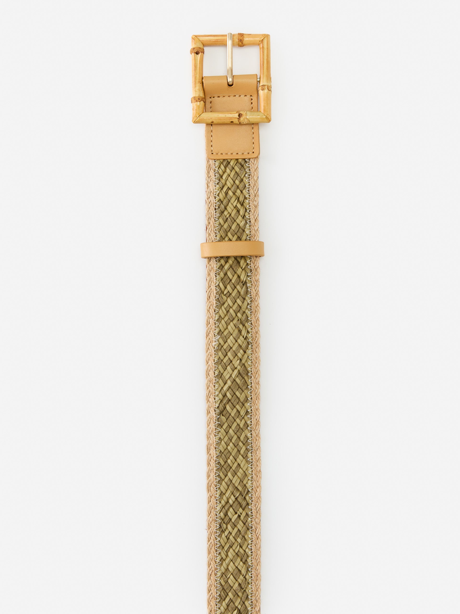 J.McLaughlin Sandie belt in natural made with straw.