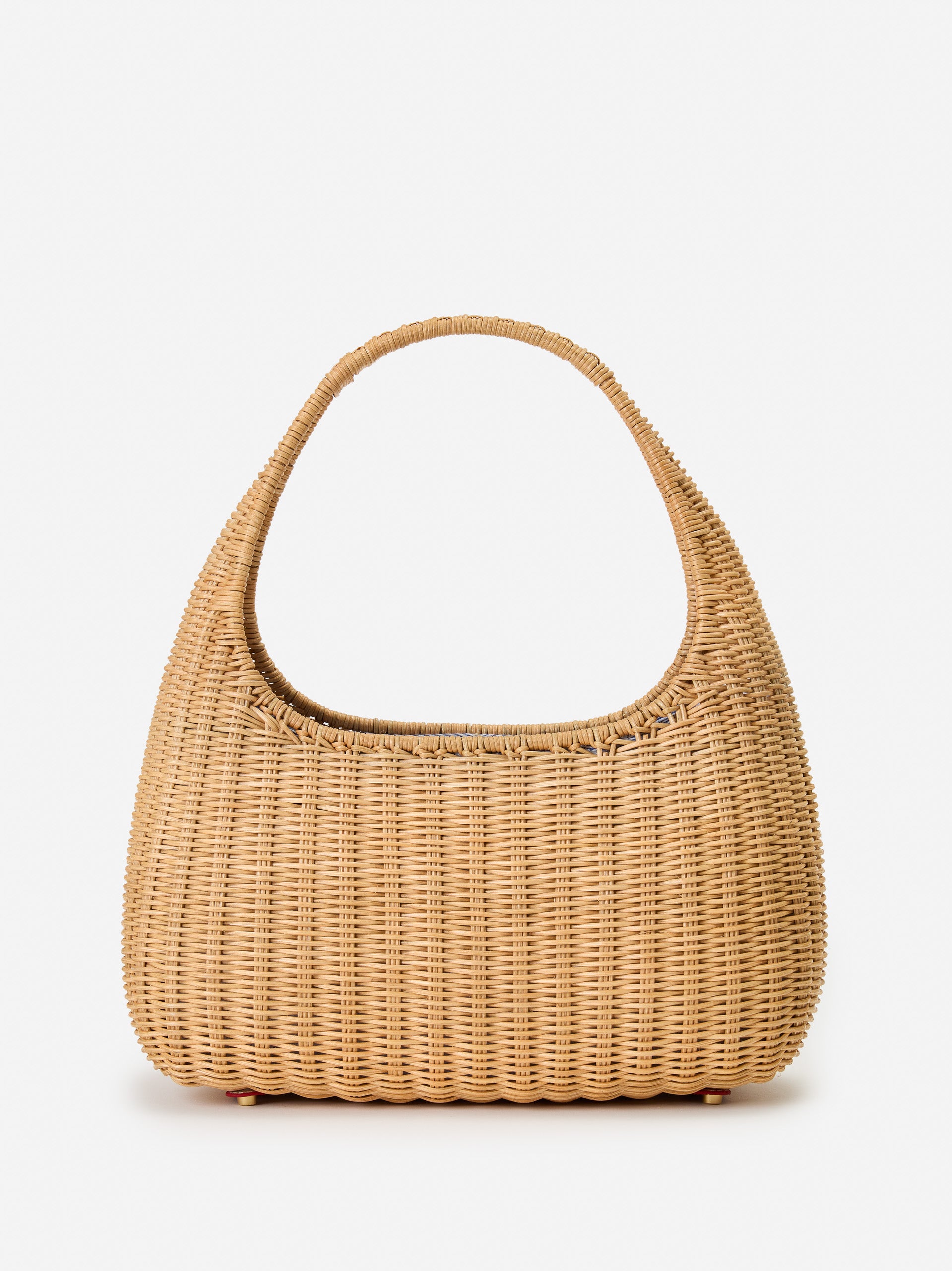 J.McLaughlin Santorini Top handle handbag in natural made with wicker.