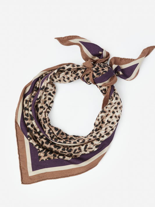 J.McLaughlin Sarita scarf in deep plum/tan made with cashmere/silk. 
